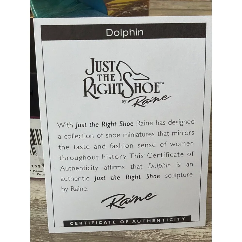 Just The Right Shoe “Dolphin” by Raine Miniature Shoe Figurine New in Box 2006 - Picture 5 of 15